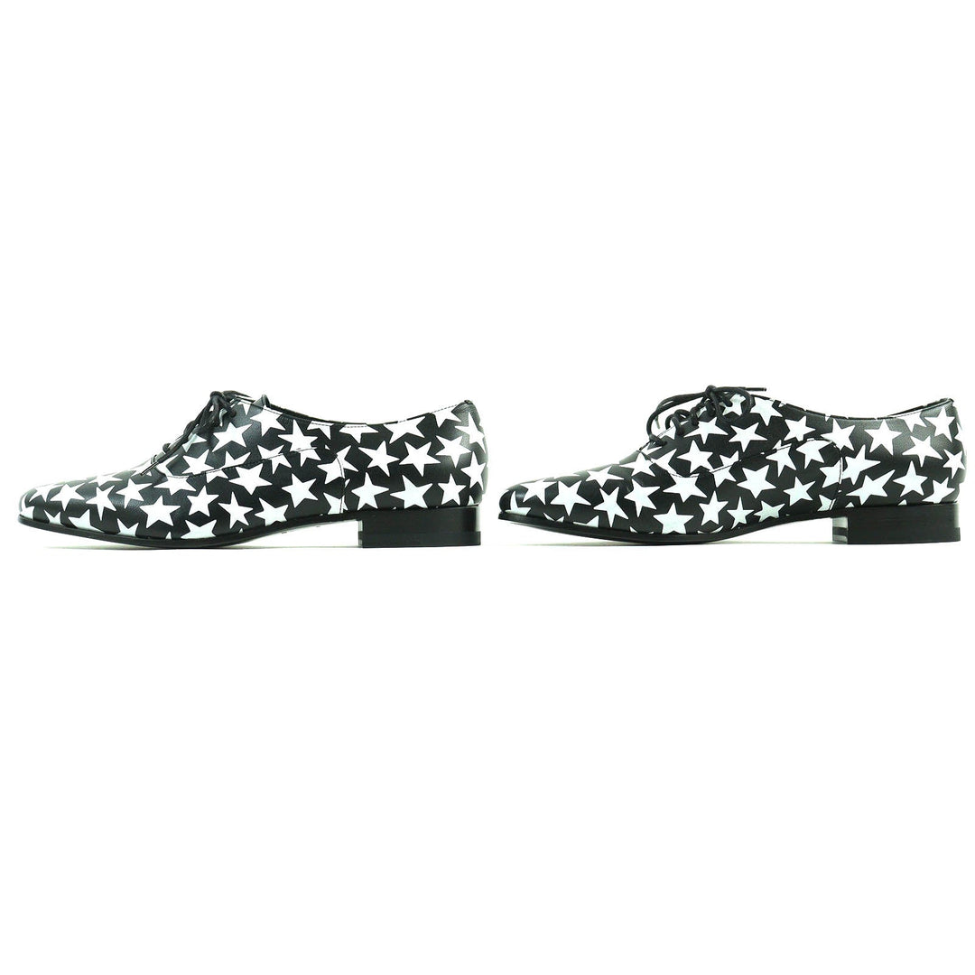 SAINT LAURENT PARIS Leather shoes 362005 Main: Leather Black White Women 37 Used Authentic