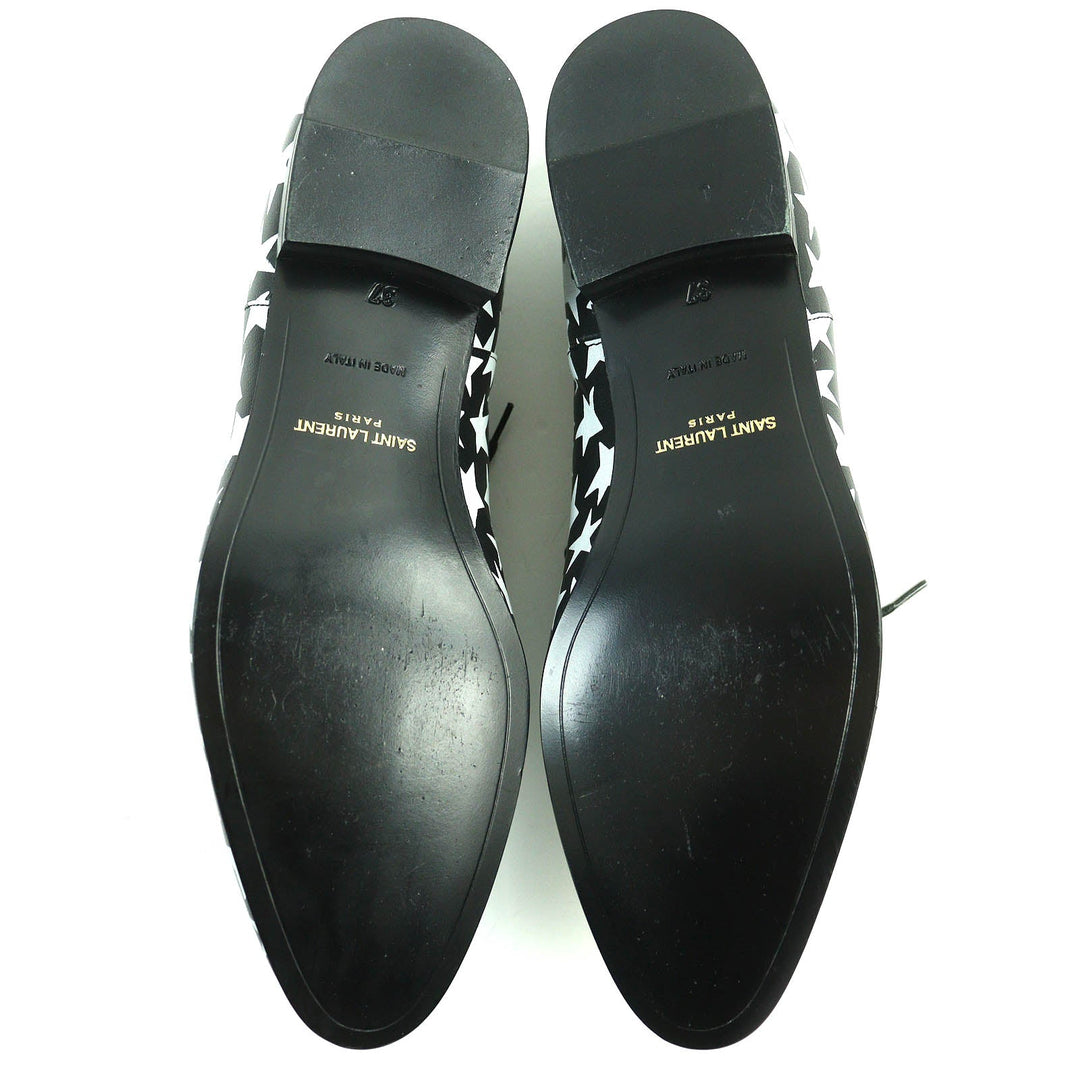 SAINT LAURENT PARIS Leather shoes 362005 Main: Leather Black White Women 37 Used Authentic