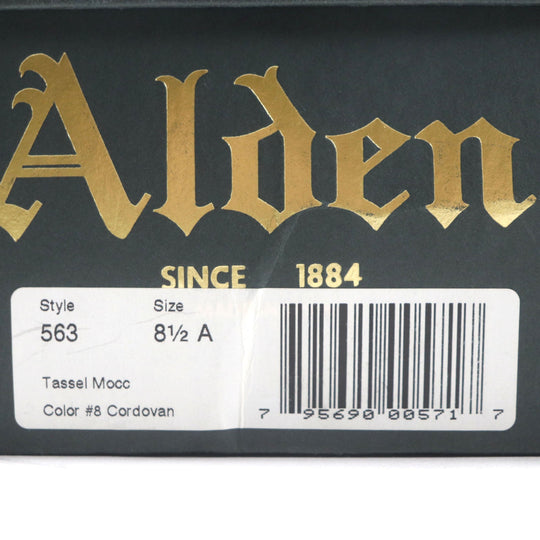 ALDEN Leather shoes 563 Cordovan Dark brown mens 8 1/2 Used Authentic