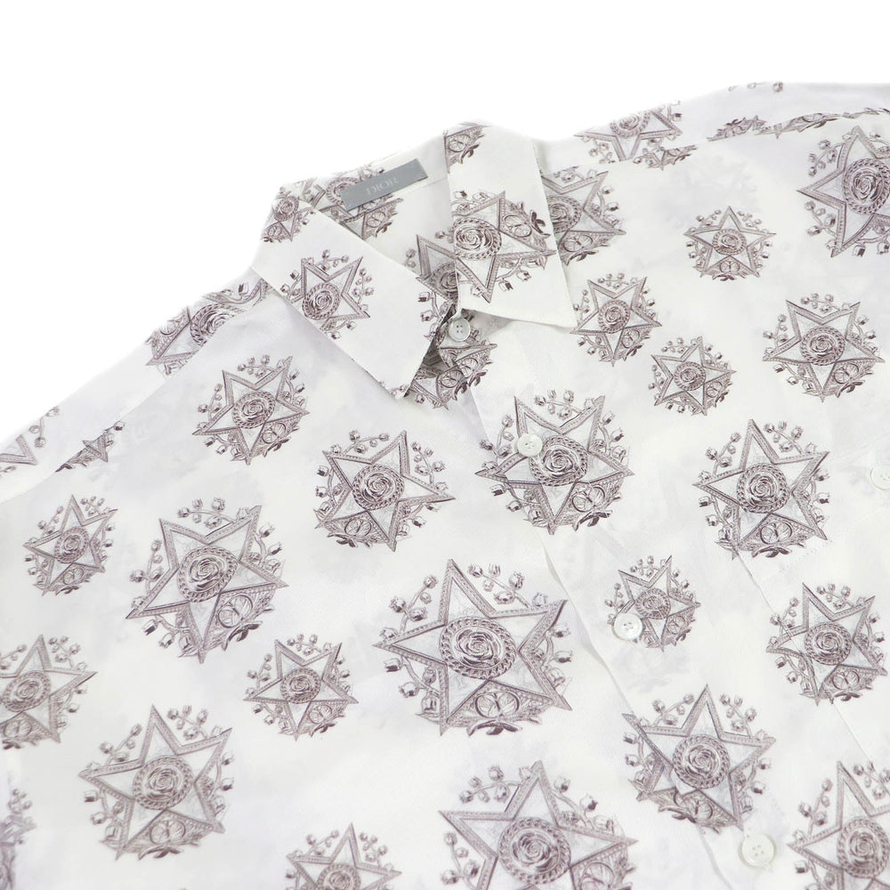 Dior HOMME Short sleeve shirt 243C556A5649 Main: 100% silk White type mens 39 Used Authentic