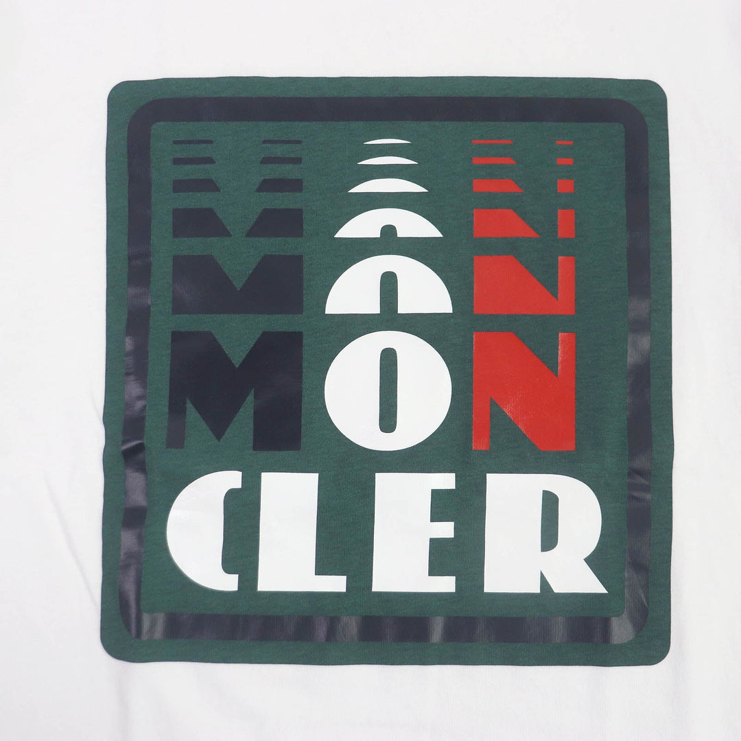 MONCLER Short sleeve T-shirt Main: 100% cotton white MAGLIA T-SHIRT mens L Used Authentic