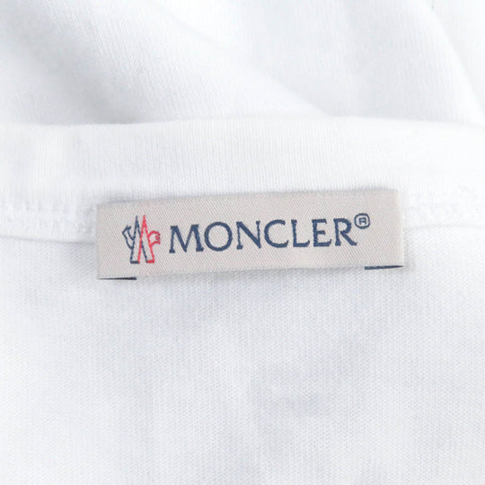 MONCLER Short sleeve T-shirt Main: 100% cotton white MAGLIA T-SHIRT mens L Used Authentic