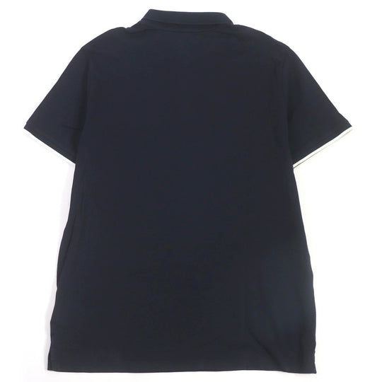 MONCLER Short sleeve polo shirt Main: 100% cotton Navy MAGLIA POLO MANICA CORTA mens L Used Authentic