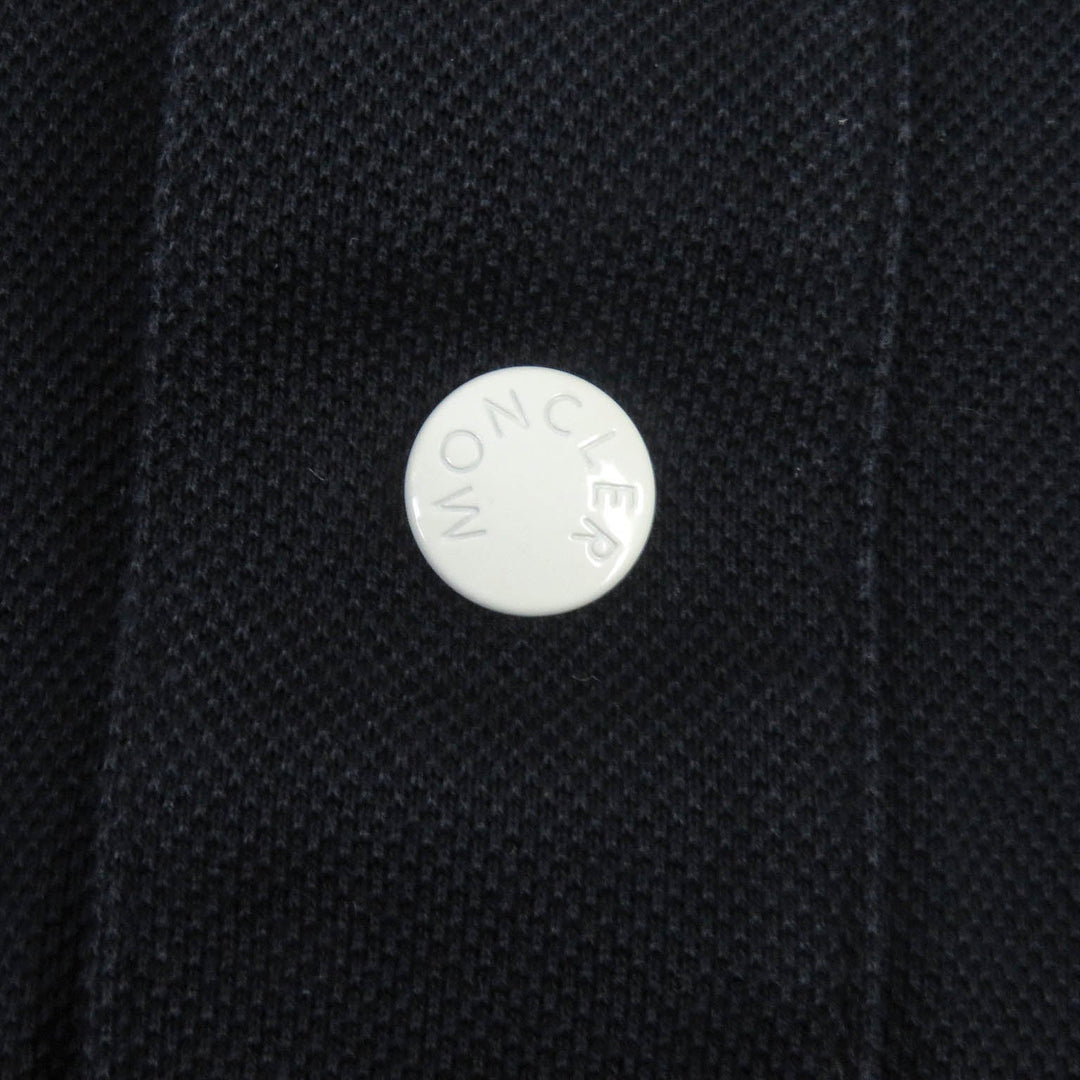 MONCLER Short sleeve polo shirt Main: 100% cotton Navy MAGLIA POLO MANICA CORTA mens L Used Authentic