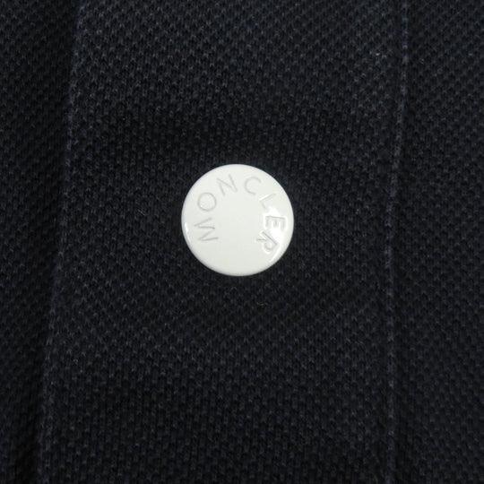 MONCLER Short sleeve polo shirt Main: 100% cotton Navy MAGLIA POLO MANICA CORTA mens L Used Authentic
