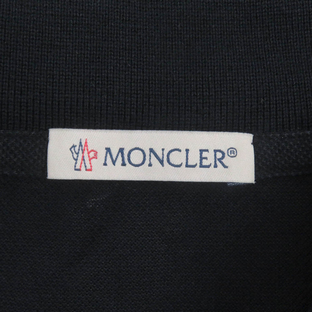 MONCLER Short sleeve polo shirt Main: 100% cotton Navy MAGLIA POLO MANICA CORTA mens L Used Authentic