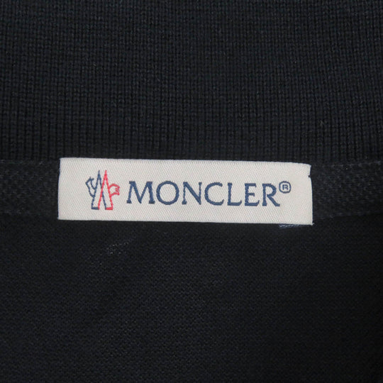 MONCLER Short sleeve polo shirt Main: 100% cotton Navy MAGLIA POLO MANICA CORTA mens L Used Authentic