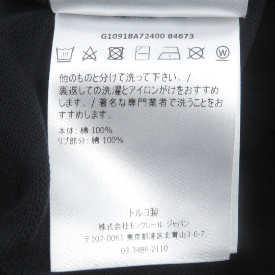 MONCLER Short sleeve polo shirt Main: 100% cotton Navy MAGLIA POLO MANICA CORTA mens L Used Authentic