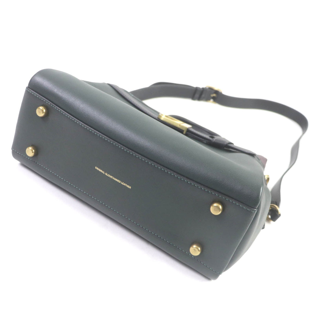 COACH Shoulder Bag C5316 Main: Glove-tanned leather Bordeaux Green Tate Carryall 29 Colorblock Women Used Authentic