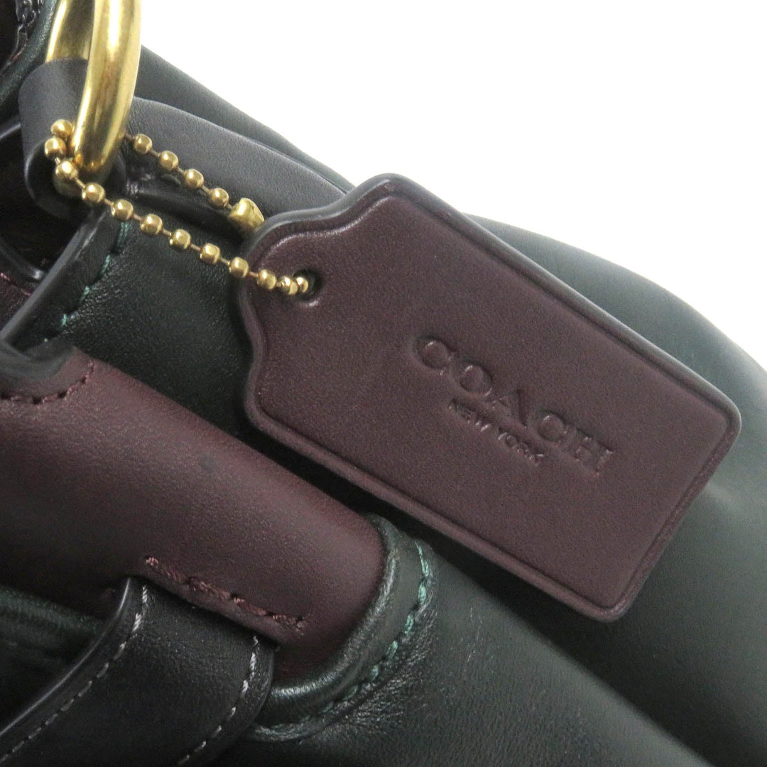 COACH Shoulder Bag C5316 Main: Glove-tanned leather Bordeaux Green Tate Carryall 29 Colorblock Women Used Authentic