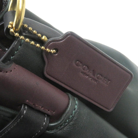 COACH Shoulder Bag C5316 Main: Glove-tanned leather Bordeaux Green Tate Carryall 29 Colorblock Women Used Authentic