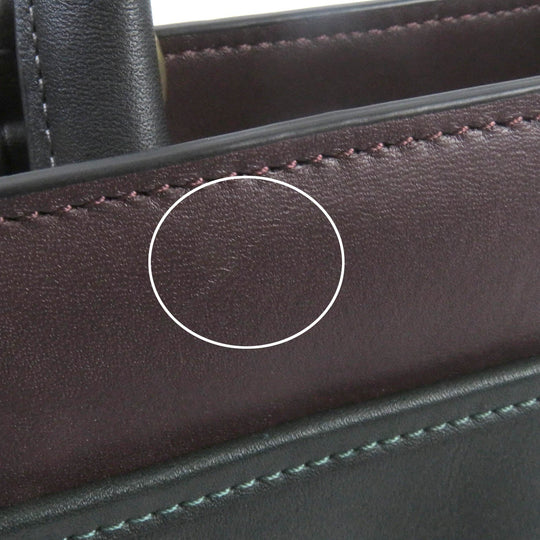 COACH Shoulder Bag C5316 Main: Glove-tanned leather Bordeaux Green Tate Carryall 29 Colorblock Women Used Authentic