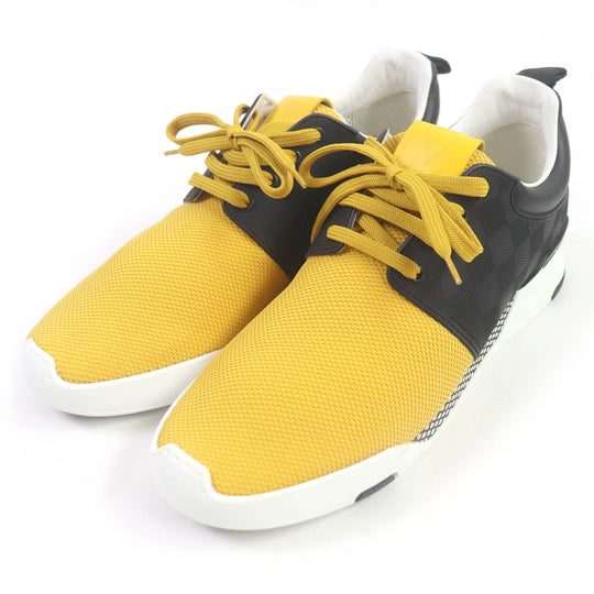 LOUIS VUITTON Low cut sneakers Part: Leather, Part: Rubber Yellow black Fastlane line mens 7 Used Authentic