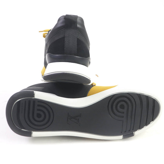 LOUIS VUITTON Low cut sneakers Part: Leather, Part: Rubber Yellow black Fastlane line mens 7 Used Authentic