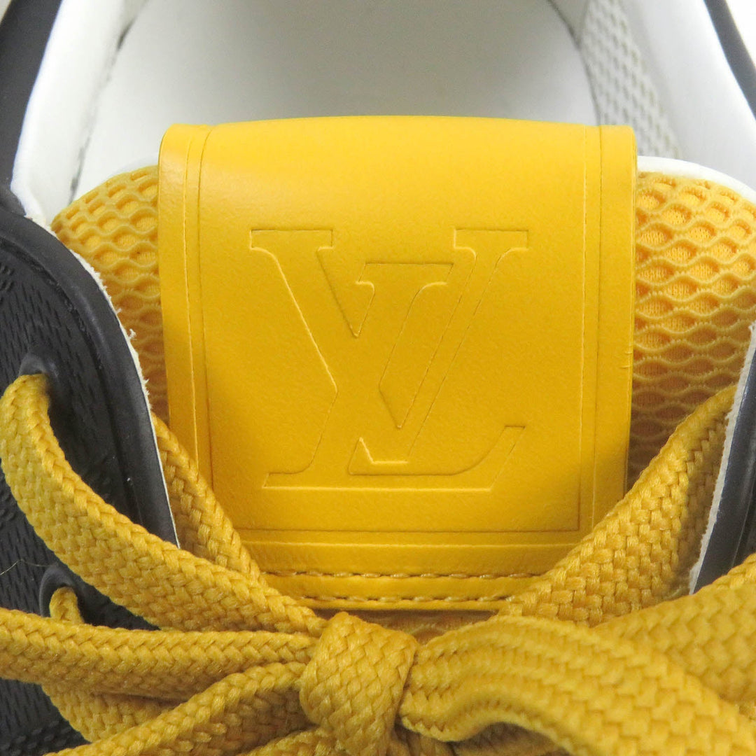 LOUIS VUITTON Low cut sneakers Part: Leather, Part: Rubber Yellow black Fastlane line mens 7 Used Authentic