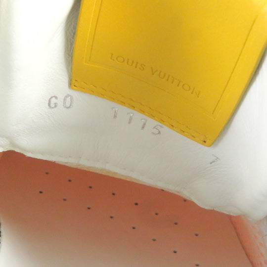 LOUIS VUITTON Low cut sneakers Part: Leather, Part: Rubber Yellow black Fastlane line mens 7 Used Authentic