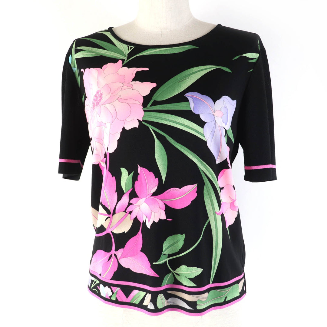 LEONARD FASHION Cut Main: 65% acetate, Main: 35% polyester, Part: 50% rayon, Part: 50% polyester Black multicolor Women Used Authentic