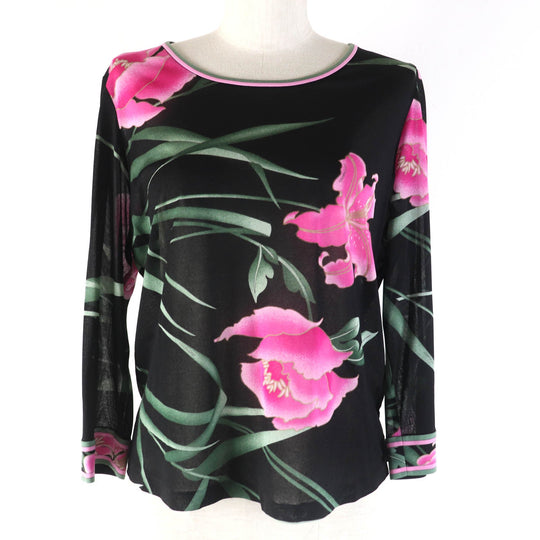 LEONARD FASHION Cut Main: 65% acetate, Main: 35% polyester, Part: 50% rayon, Part: 50% polyester Black multicolor Women Used Authentic