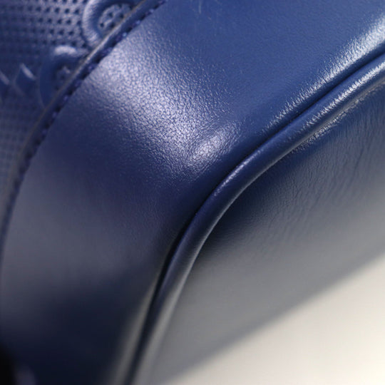GUCCI Backpack 658579 Main: Leather blue GG emboss mens Used Authentic