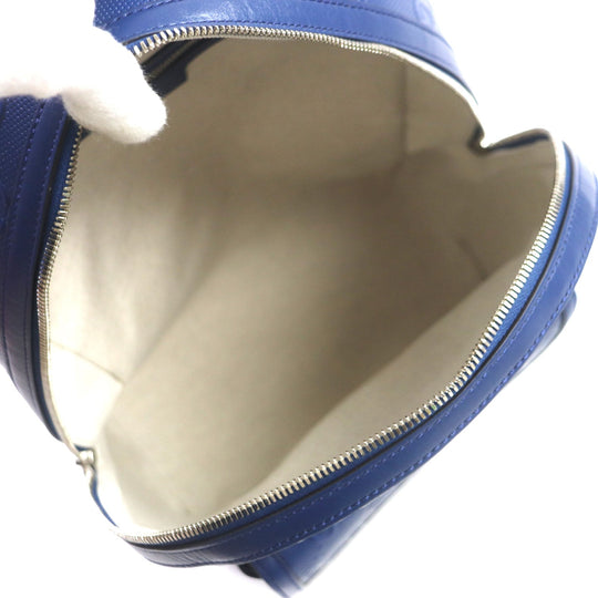 GUCCI Backpack 658579 Main: Leather blue GG emboss mens Used Authentic