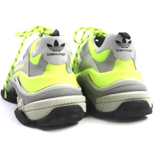 BALENCIAGA sneakers 712821 Main: Leather, Main: Nylon Gray black yellow Triple S mens 39 Used Authentic