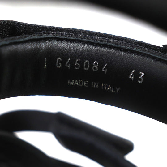 CHANEL Sandals G45084 Main: Leather, Main: Rubber, Main: Nylon black Velcro mens 43 Used Authentic