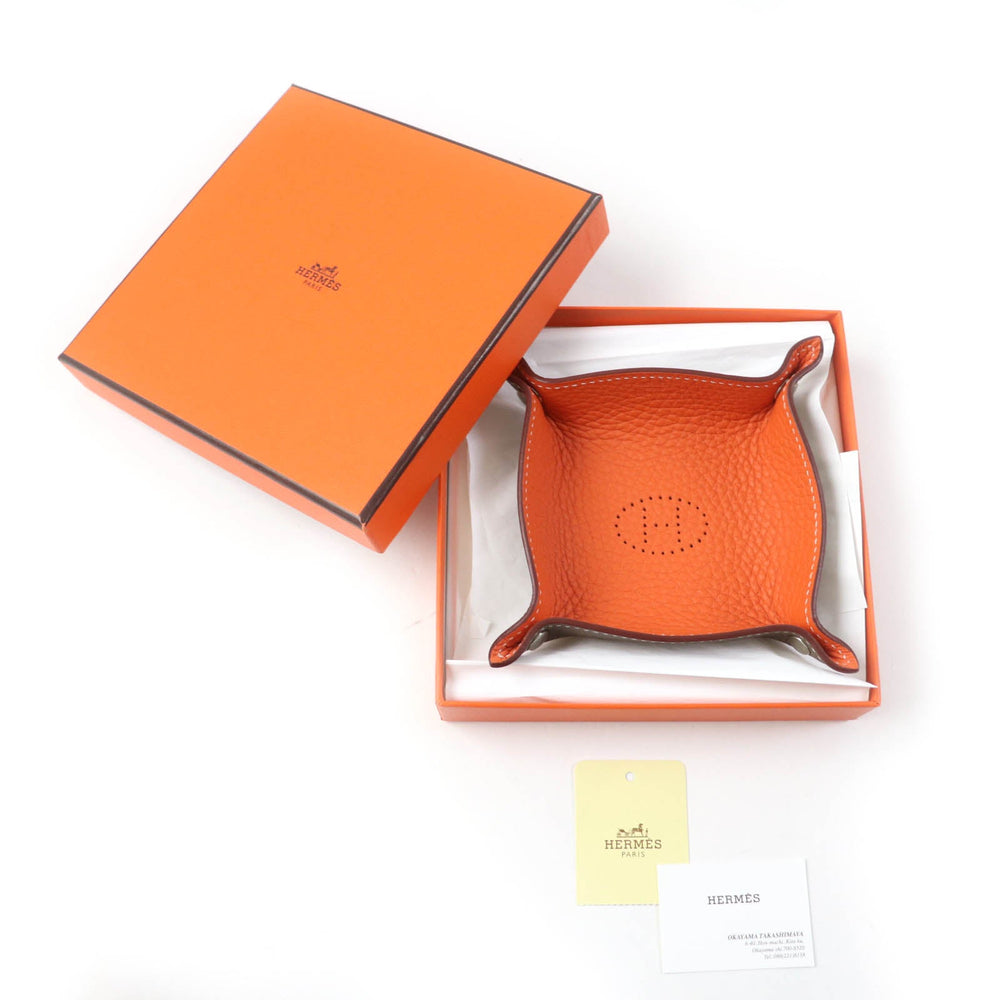HERMES Other accessories Main�FTaurillon Clemence Etoupe Orange Mini vide-poche Women Used Authentic