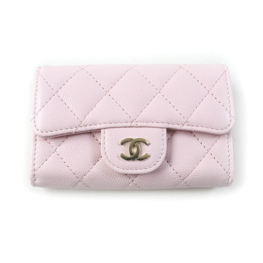 CHANEL Card Case AP0214 Main: Lambskin pink Classic flap Women Used Authentic