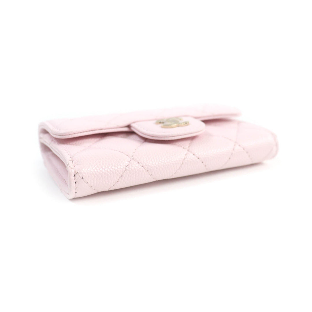 CHANEL Card Case AP0214 Main: Lambskin pink Classic flap Women Used Authentic