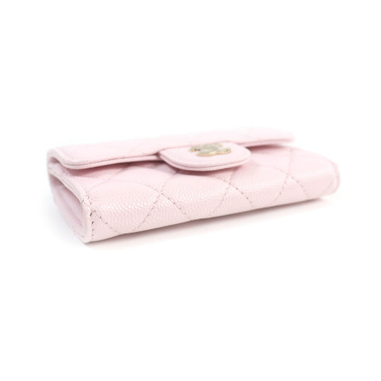 CHANEL Card Case AP0214 Main: Lambskin pink Classic flap Women Used Authentic