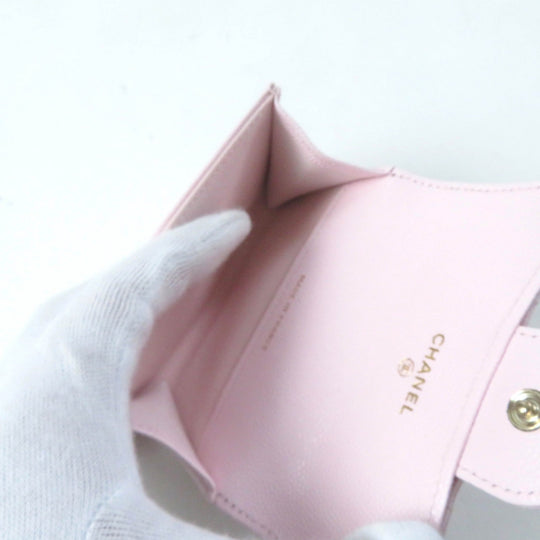 CHANEL Card Case AP0214 Main: Lambskin pink Classic flap Women Used Authentic