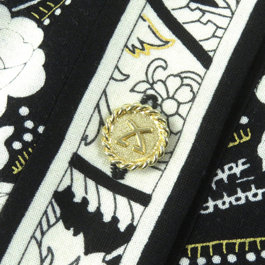 LEONARD FASHION cardigan Main: 60% wool, Main: 40% silk Black White type Women L Used Authentic