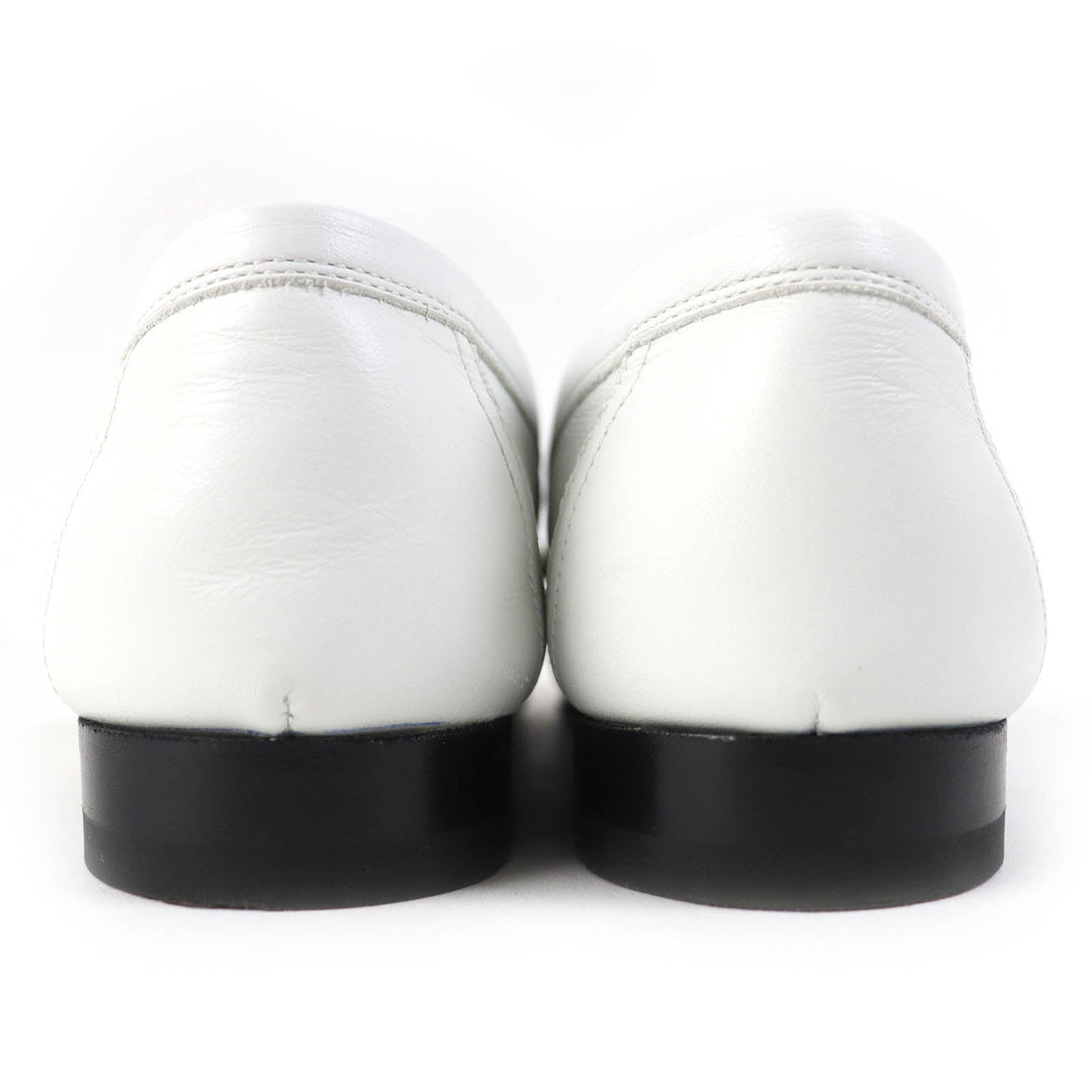 HERMES loafers 211288Z Main: Leather white Paris Women 36 Used Authentic
