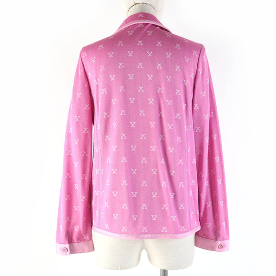 LEONARD FASHION Jacket Main: 65% silk, Main: 27% rayon, Main: 8% nylon, Part: 100% cotton, Part: 100% silk pink Women L Used Authentic