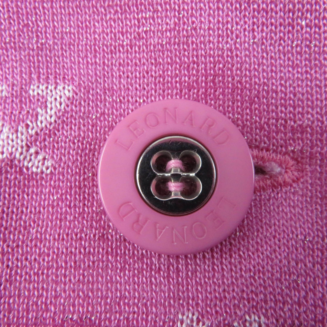 LEONARD FASHION Jacket Main: 65% silk, Main: 27% rayon, Main: 8% nylon, Part: 100% cotton, Part: 100% silk pink Women L Used Authentic