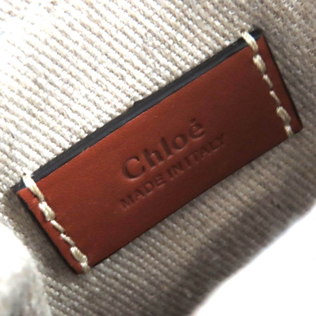 Chloe Shoulder Bag CHC22US479G07247 Main: Leather, Part: Canvas Brown KAYAN Women Used Authentic
