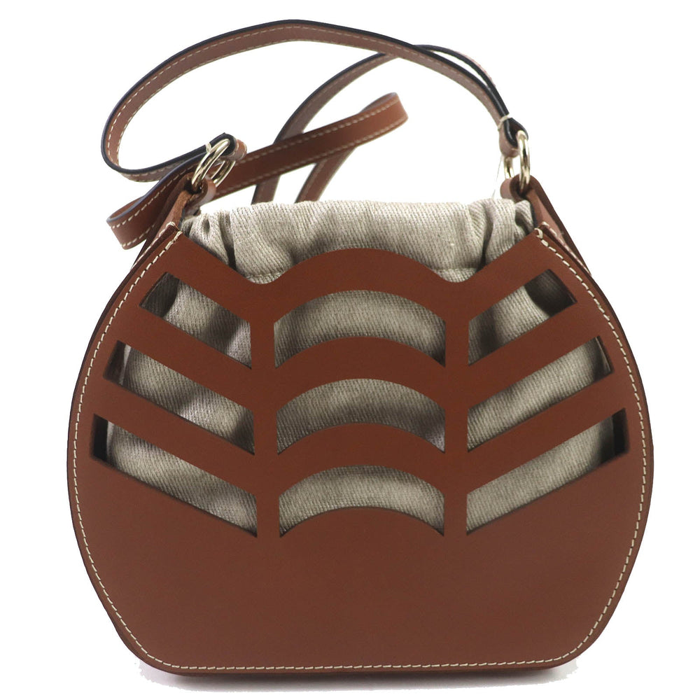Chloe Shoulder Bag CHC22US479G07247 Main: Leather, Part: Canvas Brown KAYAN Women Used Authentic