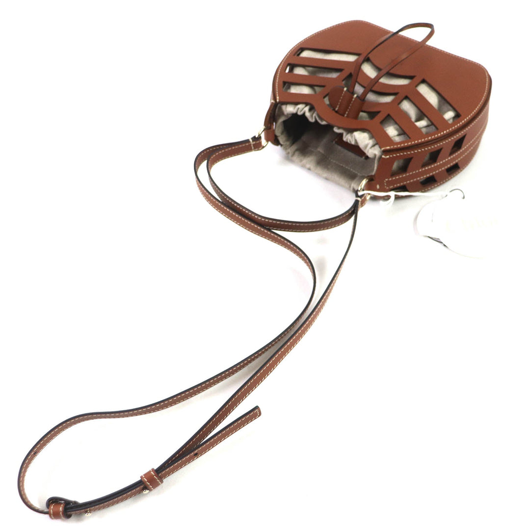 Chloe Shoulder Bag CHC22US479G07247 Main: Leather, Part: Canvas Brown KAYAN Women Used Authentic