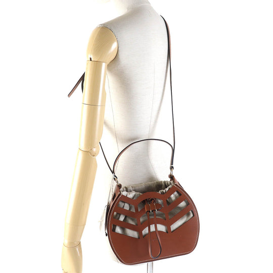 Chloe Shoulder Bag CHC22US479G07247 Main: Leather, Part: Canvas Brown KAYAN Women Used Authentic