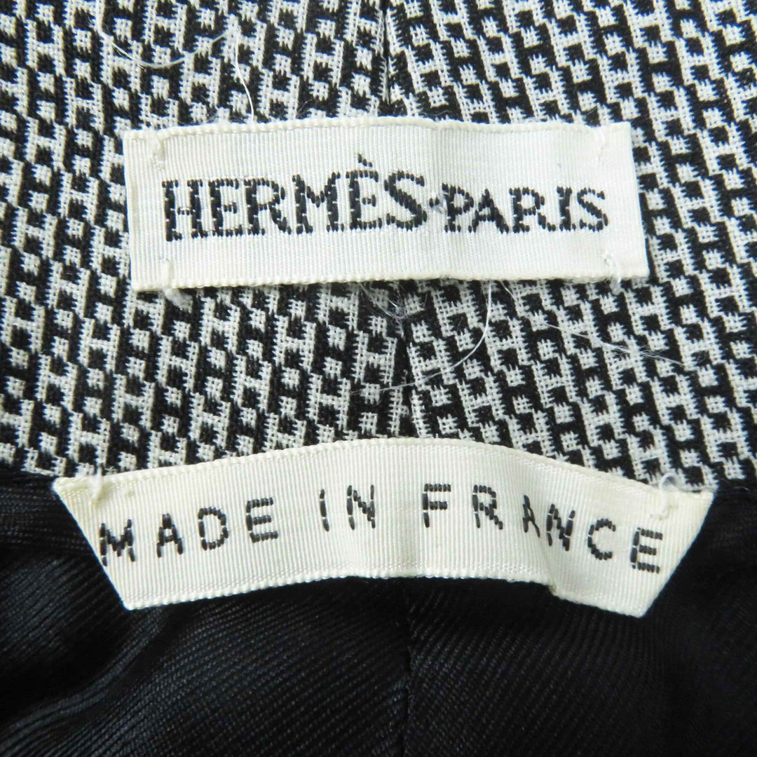 HERMES Pants Outer: 90% wool, Outer: 10% silk, Lining: 100% silk Black Grey Margiela period Women 34 Used Authentic