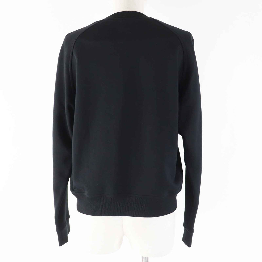 HERMES sweat 2E4609DQ Main: 100% cotton, Part: 96% cotton, Part: 4% polyurethane, Part: 100% rayon black Women 36 Used Authentic