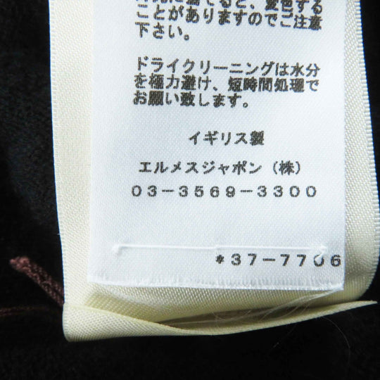 HERMES knit 3H2653D1 Main: 100% cashmere black Women 34 Used Authentic