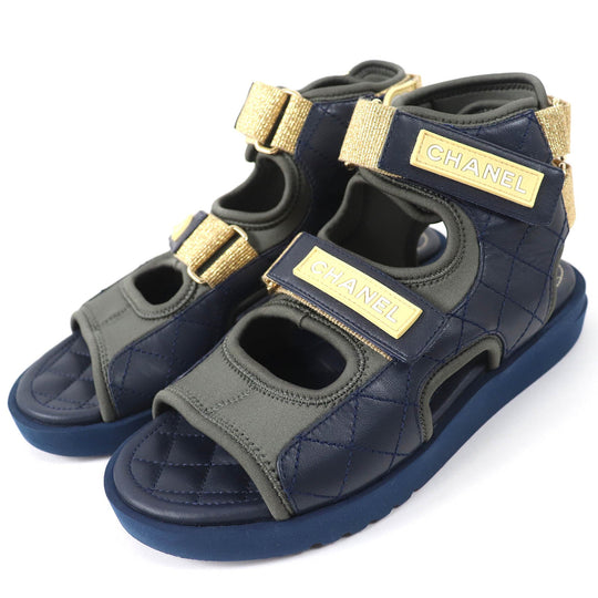 CHANEL Sandals 21P G37231 Y55209 Main: Leather multicolor Women 36 Used Authentic
