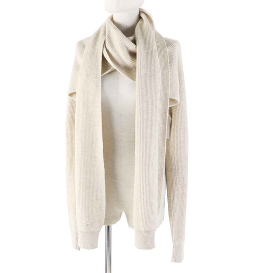 HERMES cardigan 3H2900D1 Main: 100% cashmere light beige Women 34 Used Authentic