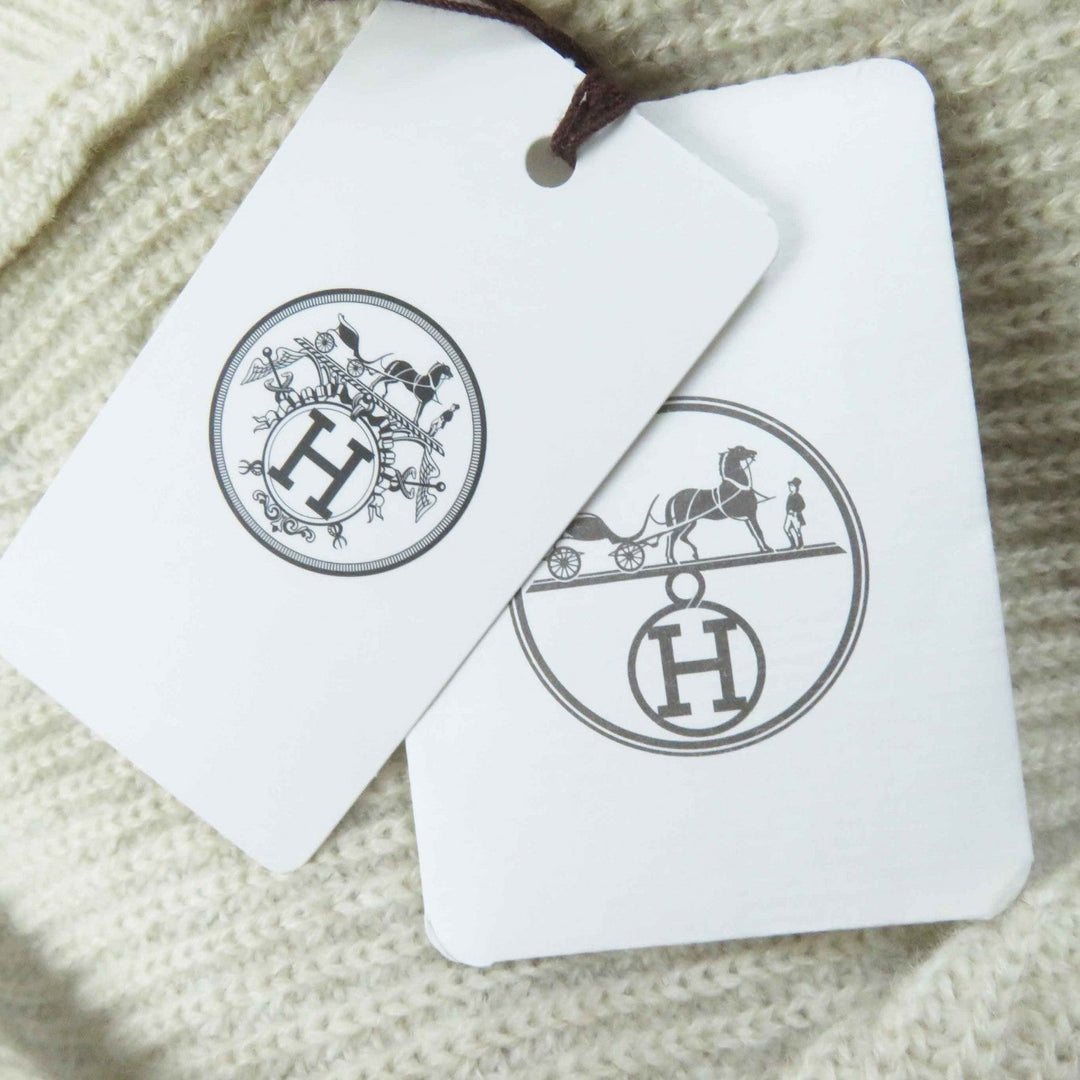 HERMES cardigan 3H2900D1 Main: 100% cashmere light beige Women 34 Used Authentic