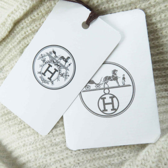 HERMES cardigan 3H2900D1 Main: 100% cashmere light beige Women 34 Used Authentic