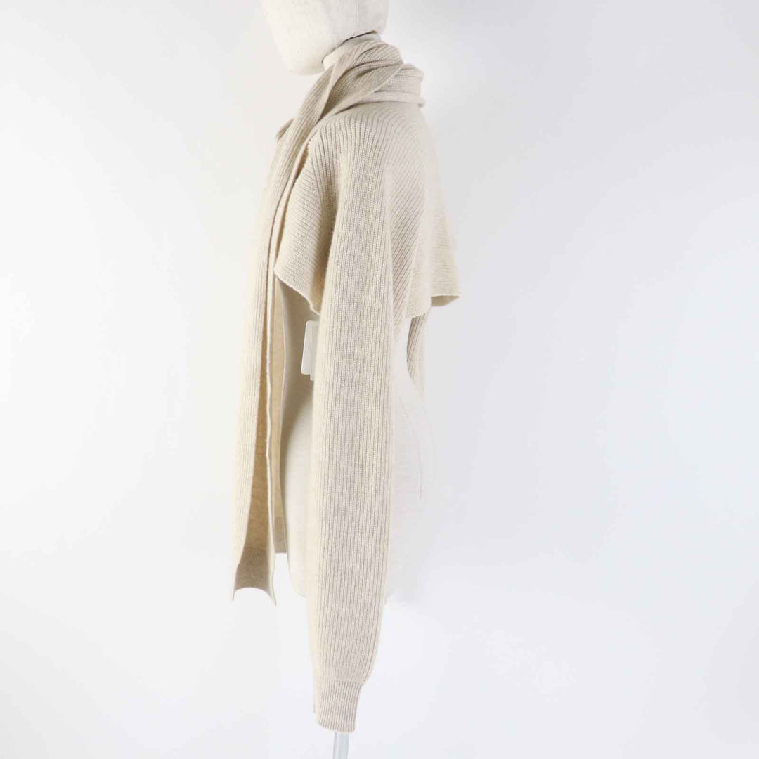 HERMES cardigan 3H2900D1 Main: 100% cashmere light beige Women 34 Used Authentic