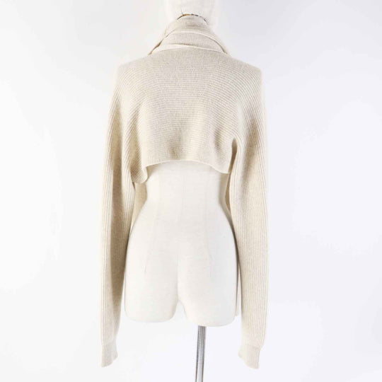 HERMES cardigan 3H2900D1 Main: 100% cashmere light beige Women 34 Used Authentic