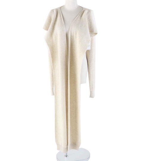 HERMES cardigan 3H2900D1 Main: 100% cashmere light beige Women 34 Used Authentic