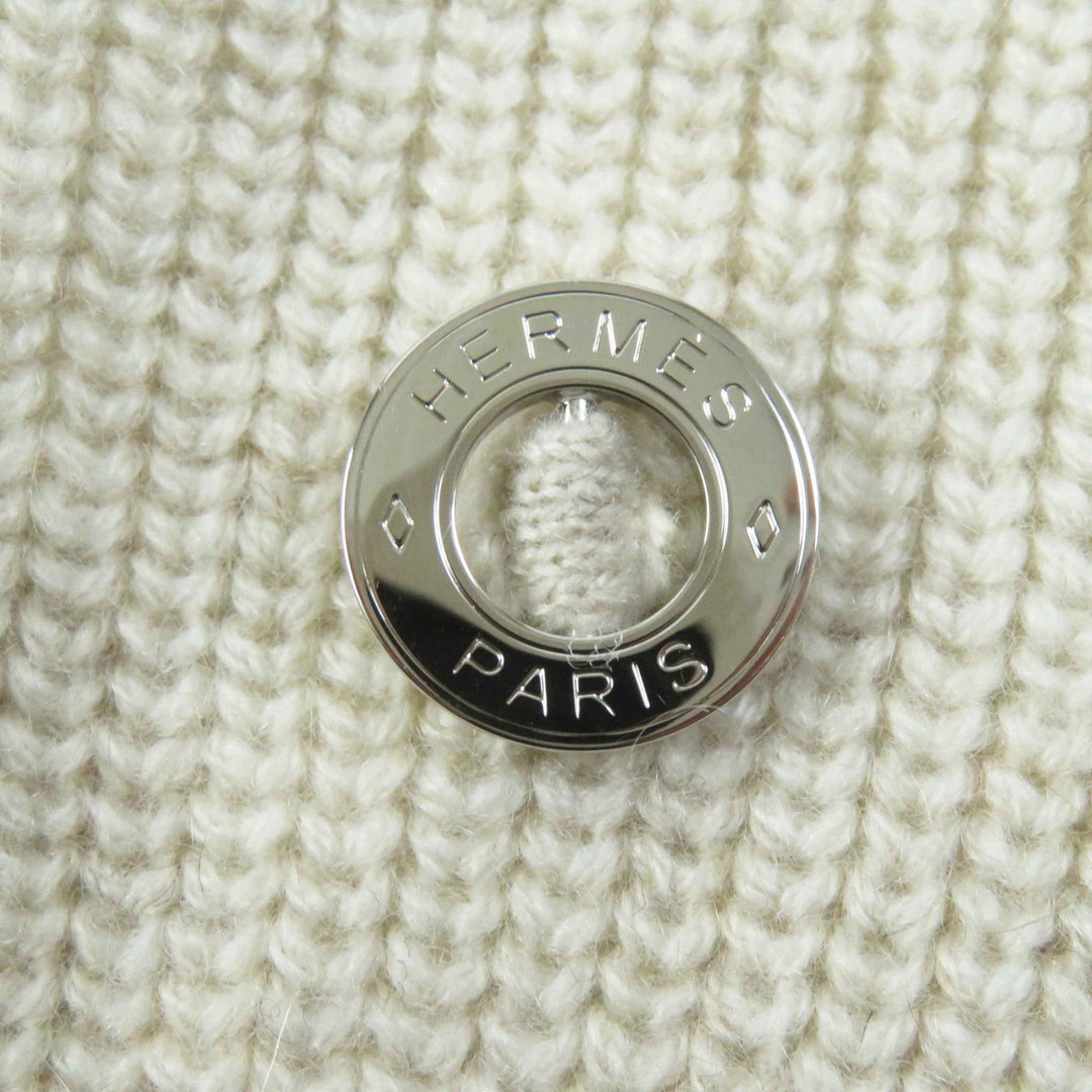 HERMES cardigan 3H2900D1 Main: 100% cashmere light beige Women 34 Used Authentic